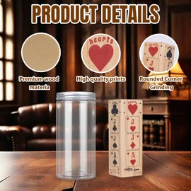 Wooden Trump Marker Cubic Column,Trump Indicator,1.9 * 5.9in Clear Big Size,Great Tools for Euchre Pinochele Playing Cards,Make a Great Gift for Your Favorite Bridge or Euchre Player