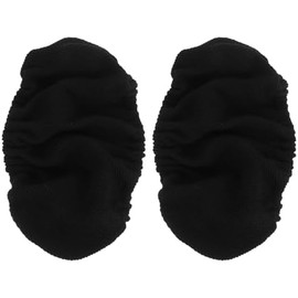 Fundas para Reposabrazos de Silla de Oficina Negras, 2 Piezas, Material Elástico de Poliéster, Acolchadas para Aliviar Presión, Aptas para Uso en Oficina y Hogar