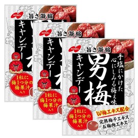 Man Plum Otoko Ume Candy 2.8oz 3pcs Japanese Hard Candy Nobel Ninjapo