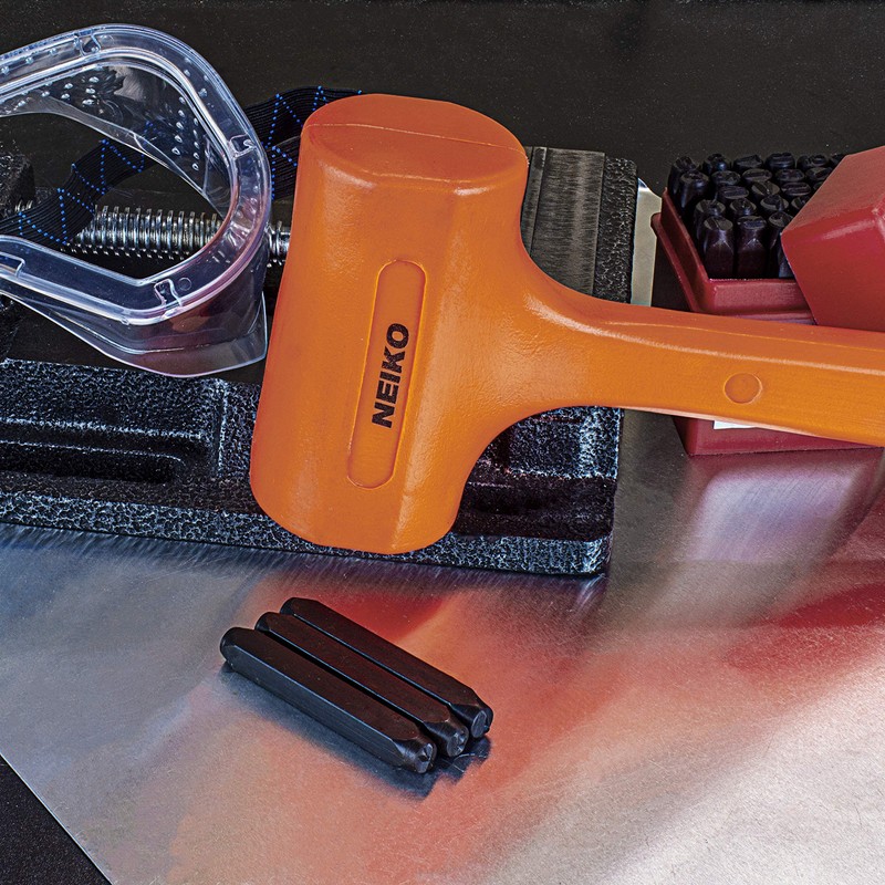 NEIKO 02847A 2 LB Dead Blow Hammer, Neon Orange |