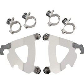 Memphis Shades Trigger-Lock Mounting Kit (Polished/Road Warrior Fairing) for 93-05 Harley FXDWG