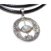 Silver Moonstone Pendant "Avalon" Design Made of Sterling Silver with