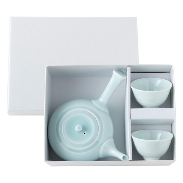 Hasamiyaki Celadon 11439 Teapot and Hot Water Set (Comes with Gift Box)