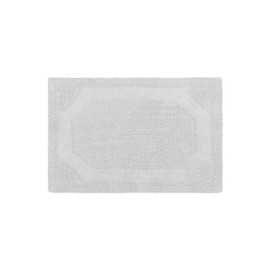 Laura Ashley Reversible Cotton 17 x 24 in. Bath Mat, Light Grey