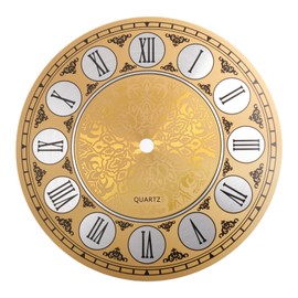 HOgardenME Aluminium Wall Clock Dial Face, 7 inch Diameter Arabic/Roman Numeral Clock Dial Face Replacement Parts, DIY Wall Clock for Bedroom Living Room Home Decoration (Roman Numeral)