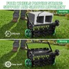 Raxjult Push Spike Manual Lawn Aerator,Heavy Duty 18-Inch Rolling Hand