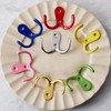 Yesmin 6 Pcs Double Prong Robe Hooks, Dual Coat Hooks