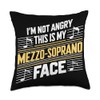 Mezzo Soprano Singer Vocal Vocalist Voice Singing Choir Throw Pillow