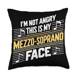 Mezzo Soprano Singer Vocal Vocalist Voice Singing Choir Throw Pillow