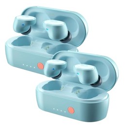 Skullcandy 2 Pack Wireless in-Ear Headphones Bundle (Sesh Bleached Blue)