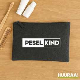 Hellweg Druckerei Kulturbeutel Peselkind Modern Geschenk 1 Liter Charcoal Filz Peselkind Geschenkidee
