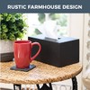 Crutello Rustic Farmhouse Tissue Box Cover - Wooden Black Rectangular