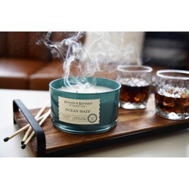 Candle-Lite Scented Candles for Men, Ocean Haze Fragrance, 16.25 oz Jar, 3-Wick, 51 Hours of Burn Time, Masculine Aromatherapy with Long Lasting Scent, Ideal Gift for Father's Day and Home Decor