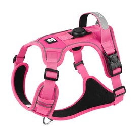 Dog Harness & Rose Red & Large (Pet Weight 30.8-49.6 lb), Padded and Reflective Harness for Training and Everyday