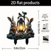 Fenteer 2D Flat Easter Bunnies with Basket Scene Garden Stake