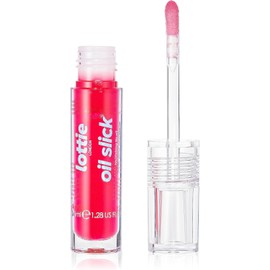 Lottie London Oil Slick, aceite labial 100% vegano, Strawberry Dreams, 0.12 fl oz