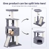 HUITREE 45in Cat Tree Tower with Big Condo for Indoor