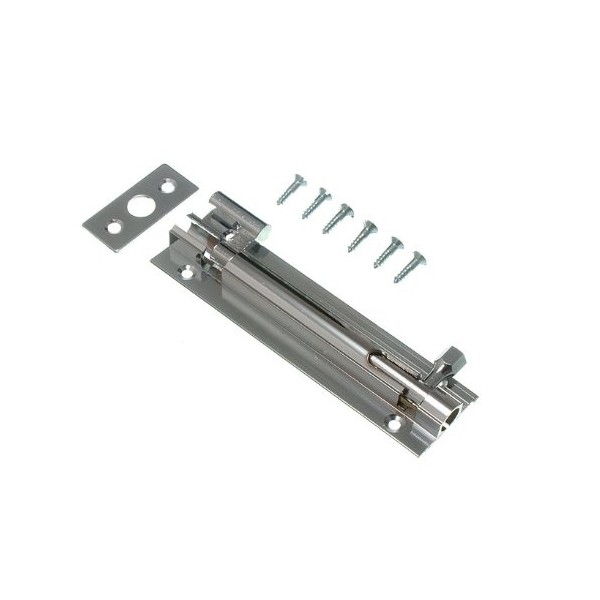 Pack of 3 Door Barrel Slide Bolt Offset 100mm 4