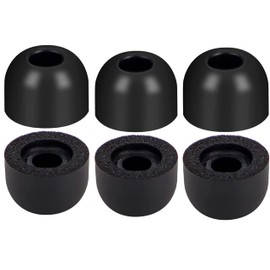 3Paar Momery Foam Ohrstöpsel für Sony WF-1000XM4 Wireless True Kopfhörer,In-Ear Noise Cancellation Ear Tips Ersatz für WF-1000XM3 WF-SP900 WI-1000X WF WI XBA Series Fit Charging Case Größe