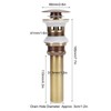 Brass Popup Drain Stopper Bathroom Basin Sink Draining Without Overflow