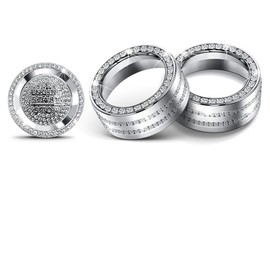 Polodunn Bling Crystal Car Interior Accessories for Toyota Rav4 2025 2024 2023 2022 2021 2020 2019 - Air Conditioning Knob Cover, Push Start Button Trim Ring (4-Pieces)