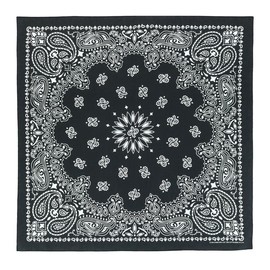 CTM Unisex Cotton Giant-Danna 35 Inch Large Bandanas - Color: Black