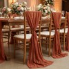 Terracotta Rust Cheesecloth Table Runner Birthday Christmas Valentines Day