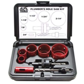 ALFA Tools HOSA8P 8pc Bi-Metal Plumbers Hole Saw Kit