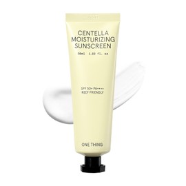 ONE THING Centella Moisturizing Sunscreen 1.69 fl. oz. | Reef Friendly Mineral Physical Sun Cream for Face | Korean Skin Care