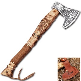 Axe - Custom Handmade Stainless Steel Viking Axe, Gorgeous - Solid Wood Handle - Ax - 2043