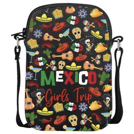 Mexico Girls Trip Gift Mexican Vacation Gift Mexico Trip Birthday Gift Mexico Bachelorette Party Gift Travel Zipper Makeup Bag (Trip Mexico CR CA)