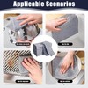 DmDoyy Microfibre Cloths Microfibre Cleaning Cloths with Poly Mesh Scouring