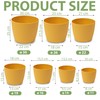 PECZEKO Matte Flower Pot, Plastic Planter, Decorative Pot for Large