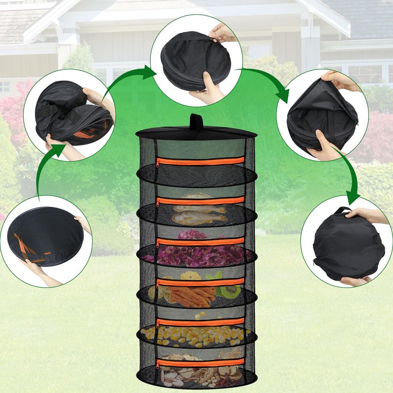 Forbabe 6-Layer Drying Net Herb Dryer Hanging with Hook Drying
