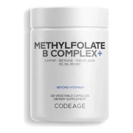 Codeage Complejo De Vitamina B 5-MTHF 120 Cápsulas Sin Sabor                                                                                          