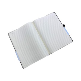 A4 Notebook Hardback Ruled Notepad Notes Lined Journal Diary with Pen Holder Premium Quality Casebound Book (Orange)