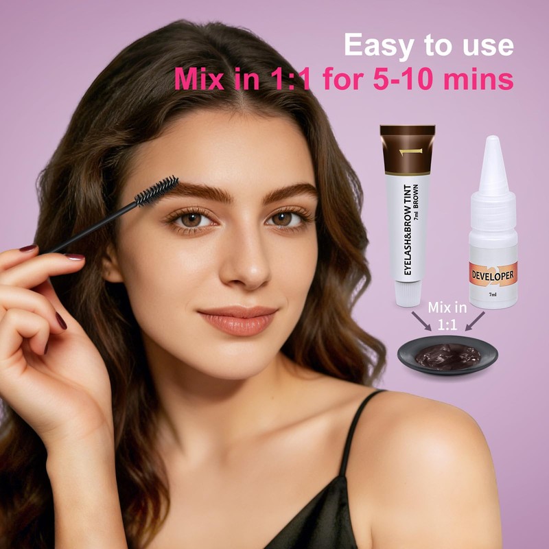 Eyebrow & Eyelash Color Kit, Professional Lash & Brow Color
