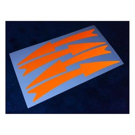 Veloviz Reflective Arrow Wheel Rim Vinyl Cargo Bike Motorcycle Stickers Decals - Orange