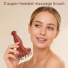 Penitue Meridian Massage Brush with Handle, Pure Copper Teeth Body