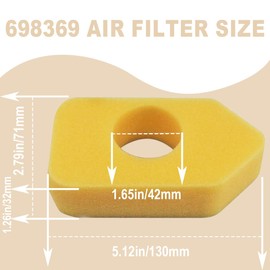 Qiuwanzia 698369 Air Filter 795083 495770 Carburetor Diaphragm Gasket Governor Springs Kits for BS 3.5-4.5 HP Classic Sprint Quattro Engine 450 500 550 Series 4216 5088 5099 Replacement Lawnmower