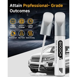BIOOICH Touch Up Paint Pen Exact Color Match Car Chip and Scratch Repair (for Land Rover, Fuji White(LRC867/NER))