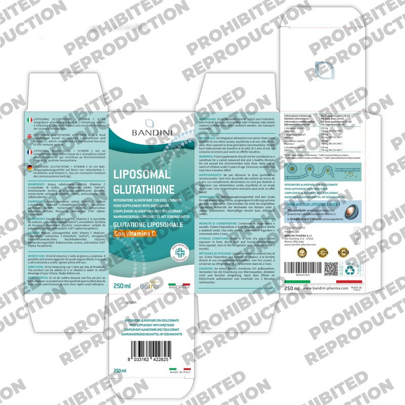 Bandini® Liposomal Glutathione + Vitamin C - Advanced Liquid Antioxidant