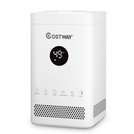 COSTWAY Small Humidifiers for Bedroom, 3.5L Top Fill Cool Mist Humidifier with 3-Level Mist, Sleep Mode, 12H Timer, Quiet Anion Humidifier w/Humidity & Water Shortage Sensor