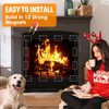 CADARA Magnetic Fireplace Draft Cover, Fireplace Blocker Blanket Stops Heat