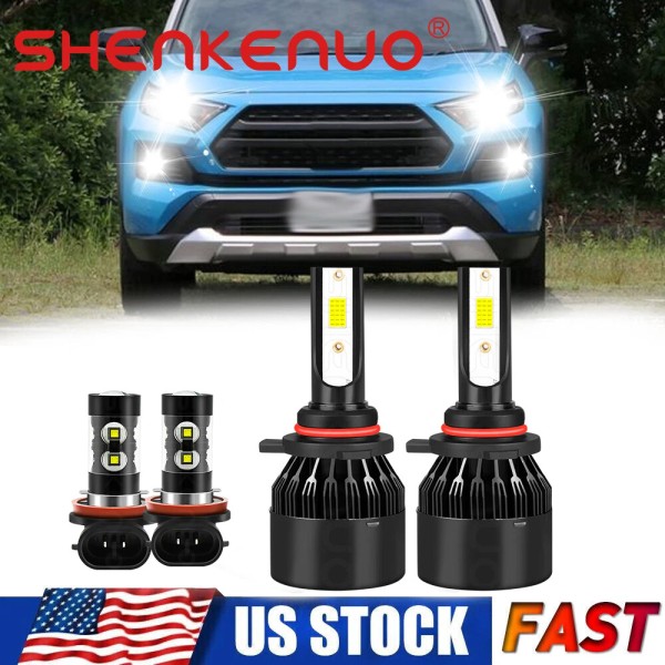 SHENKENUO For Toyota RAV4 2016-2018 LED Headlight Hi/Lo Beam+Fog Light