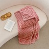BEDELITE Fleece Blanket - 3D Jacquard Decorative Dusty Pink Throw