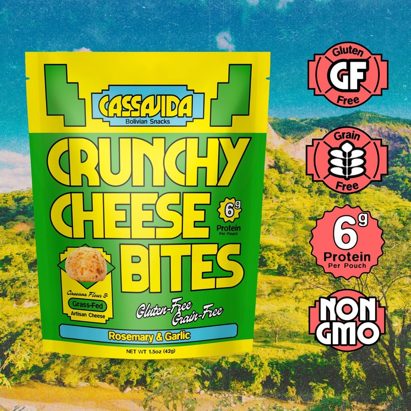 Cassavida Crunchy Cheese Bites – Rosemary Garlic Flavor – Grain-Free