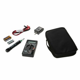 Hyper Tough Electrical Digital Multimeter Voltage Detector GFCI Outlet Tester Kit in Pouch
