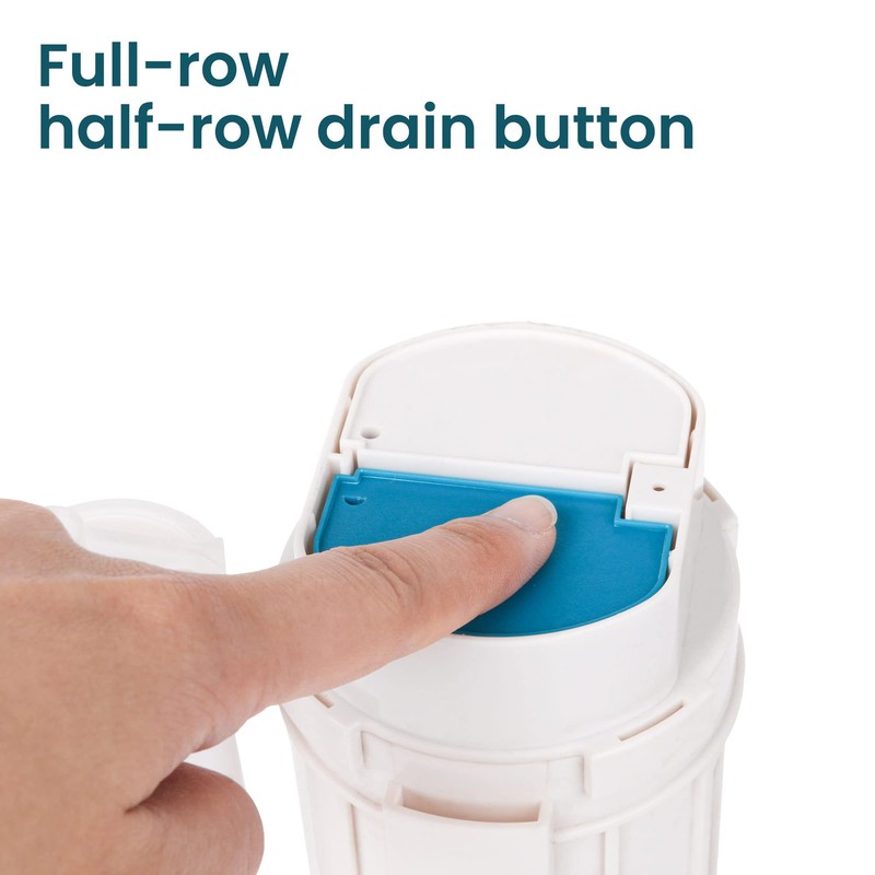 Mxfans White ABS Toilet Cistern Dual Flush Push Button Valve