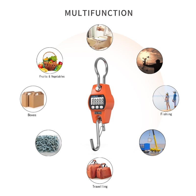 Digital Hanging Scale 881 Lb 400 Kg Hanging Digital Scale,